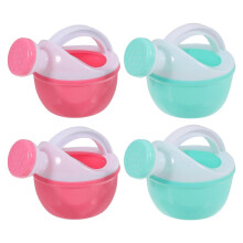Adorable Watering Can for Children, Plastic Plant Watering Pot, Beach Toy, 4Pcs Set, Mixed Colours