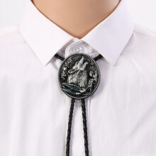 Collier pendentif tête de loup pour hommes, cravate Bolo en-Y