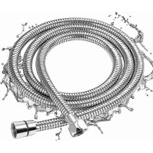 Chrome Flexible Expandable Shower Hose 2M Anti-Kink Anti-Corrosion Stainless Steel
