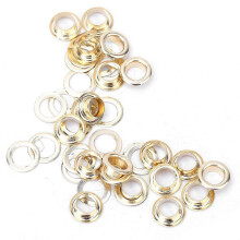 Brass Eyelets 3.5mm Silver 100 Pcs for Leather Craft, Knitting & Clothing DIY Repair
