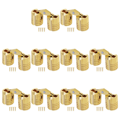 Heavy Type Brasses Invisible Hinge Small 180 Degree Opening-10P