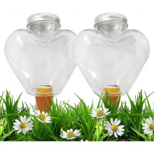 Zelfwaterende plantenbal (2 stuks, 300 ml), transparant automatisch bewateringssysteem voor kamerplanten in potten.