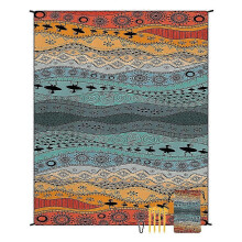 Strandmat voor buiten 180x220cm, sneldrogend, waterdicht, picknick- en campingdeken van microvezel.