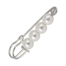 Pearl brooch pin for scarf or lapel white X1871