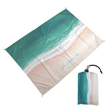 SandFree stranddeken, zandbestendig, groot formaat 140x150cm, ultralicht, sneldrogend, ideaal voor kamperen en picknicken.