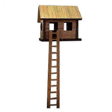 Wooden Plant Mini Treehouse for DIY Building, Indoor Outdoor Garden Decor