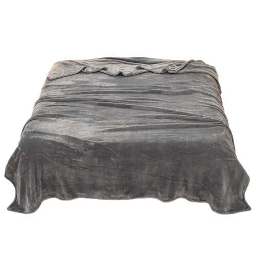 Coral Fleece Blanket 100x150cm Dark Grey