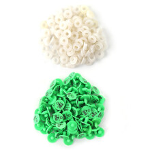 Animal Ear Tags for Rabbit Dog Fox, Plastic Livestock Identification Tag, 100 Pcs Green