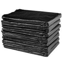 Sacchi per rifiuti in plastica nera da 60 litri in HDPE rinforzato e resistente alle forature, confezione da 50 pezzi