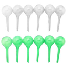 12 Pcs Plant Watering Bulbs, Self-Watering Globes for Potted Plants, Green & Transparent PVC, 13x5cm