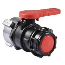 DN50 75mm kogelkraan, compatibel met IBC-tankcontainers, zuur- en alkalibestendig, EPDM-afdichting