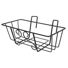 Iron Balcony Hanging Flowerpot Rack, Square Railing Fence Planter Holder for Garden