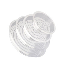 24 Pack Clear ABS Plant Trays for Orchid Pots, Breathable Drainage Saucers 32x32x7cm
