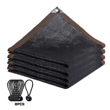 Black Sunblock Shade Cloth Cover 90% UV Protection Taped Edge Grommets for Garden Greenhouse