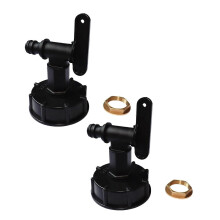 3/4" regentonkraan met messing moeradapter voor regentonnen, ABS-behuizing en messing kernventiel.