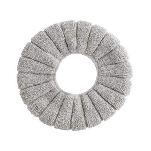Toilet Seat Cover Pad Gray Soft Stretchable Washable 1
