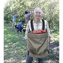 Apple Picking Bag, Waterproof 600D Oxford Fruit Harvesting Apron with Adjustable Straps