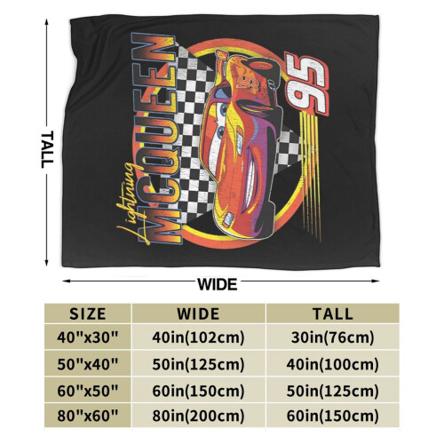 Lightning McQueen plaid 125x100cm 2