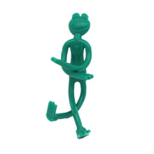Cartoon Frog Garden Plant Ties, Green Flexible Reusable Tree Support Straps & Cable Clips