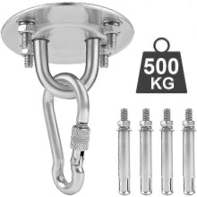 Gancio a soffitto in acciaio inossidabile resistente per amache e sedie.