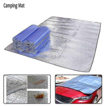 Waterdichte campingmat van aluminiumfolie en EVA-schuim, opvouwbare slaapdeken van 2x2 meter voor picknick en strand in de buitenlucht