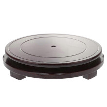 Brown Round Wood Effect Flowerpot Drip Tray Saucer for Garden Planter, 20cm