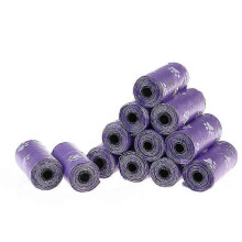 Purple Pet Waste Poop Bags, 24 Rolls Degradable Dog Cat Outdoor Clean Up
