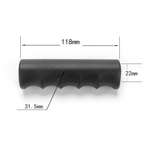 Wheelbarrow rubber handles round black2pcs 2