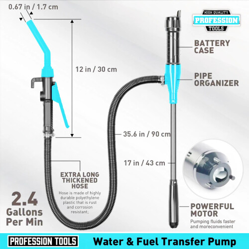 Portable Battery-Powered Fuel & Water Transfer Pump 2