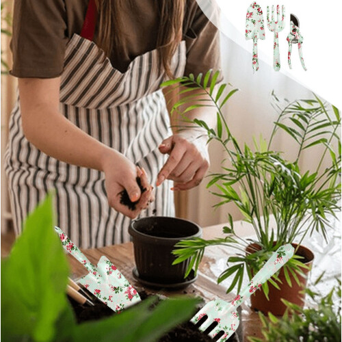 Ensemble de 3 outils de jardin – Métal, multicolore, 20–28 cm 2