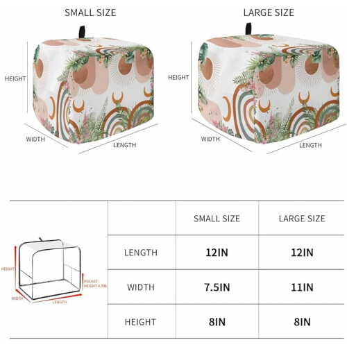 Toasterabdeckung, 2-Scheiben-Polyester, staubdicht, mit Taschen 2