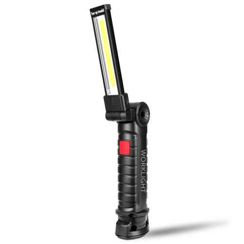 Luz de trabalho COB+LED com 5 modos, dobrável e com base magnética. 1