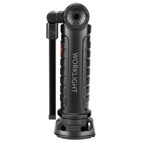 Luz de trabalho COB+LED com 5 modos, dobrável e com base magnética. 2
