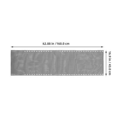 Tissu de remplacement pour chaise longue en polyester gris 2