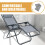 Tissu de remplacement pour chaise longue en polyester gris 4