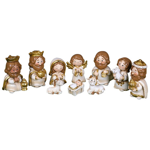 Kerststalornamentenset van hars – Kerstdecoratie 1