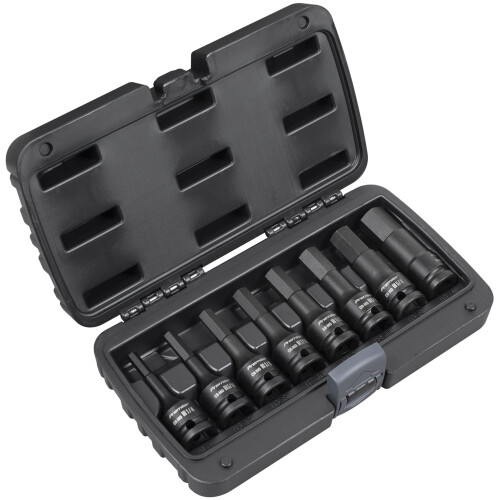 Sealey Sealey AK5600 Premier Imperial Hex Impact Socket Bit Set 1/2"Sq Drive 8pc