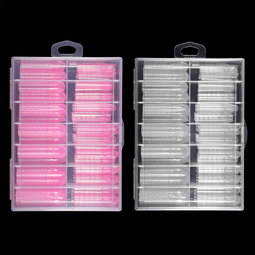 No Paper Form Required ABS Plastic Nail Extensions 140 Pcs-Pink 1
