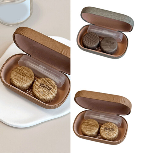 Travel Friendly Contacts Lens Container Contacts-Dark brown 2