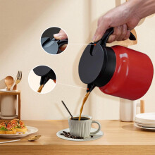 Portable stainless steel kettle with temperature display