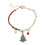 Christmas tree charm bracelet adjustable rope hand chain 1