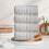 Ensemble de 4 serviettes de bain en polyester blanc, 72 x 34 cm 1