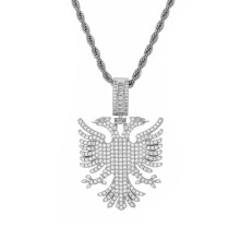 Fashionable Unisex Albanian Accipiter Drop Necklace-50cm Silver