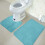 Set di tappeti da bagno in velluto corallo con memory foam e 2