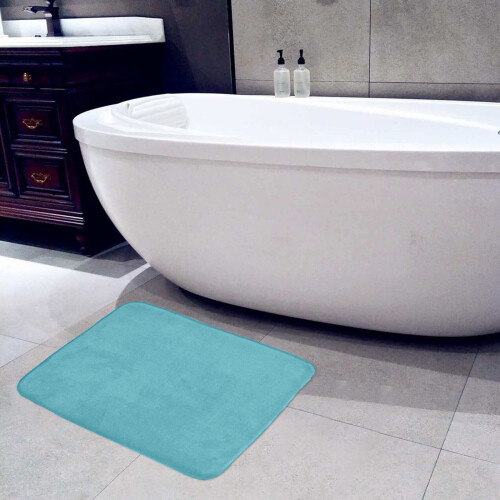 Set di tappeti da bagno in velluto corallo con memory foam e 2