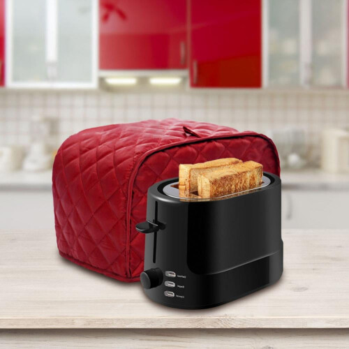 Gesteppte Toasterabdeckung für 2-Scheiben-Toaster, Polyester, 12,5 1