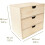 Mini houten ladekast met 3 lades - beige 4
