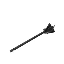 (【16.5 cm】Black*12) Black Plastic Spiral Paint Mixing Paddle for Electric Drill