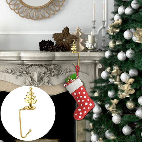 Christmas stocking holders metal hooks non-slip mantle 1