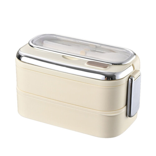 Auslaufsicheres Edelstahl-Lunchbox-Set mit 2 Tabletts 1